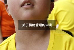 关于情绪管理的中班（以情绪为主题的中班教案）