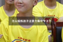 怎么锻炼孩子注意力集中专注力（儿童专注力训练哪个培训机构好）