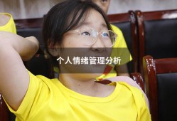 个人情绪管理分析（情绪管理及自我评价）