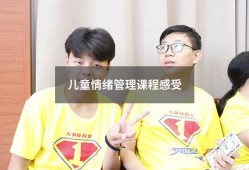 儿童情绪管理课程感受（儿童情绪管理讲座心得体会）