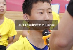 孩子厌学叛逆怎么办小学（初中小孩叛逆厌学怎么办）