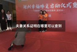 夫妻关系证明在哪里可以查到