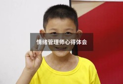 情绪管理师心得体会（情绪咨询师）