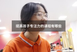 提高孩子专注力的课程有哪些（培养孩子专注力的训练方法培训班）