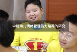 中班幼儿情绪管理能力培养的研究（幼儿情绪论文参考文献）